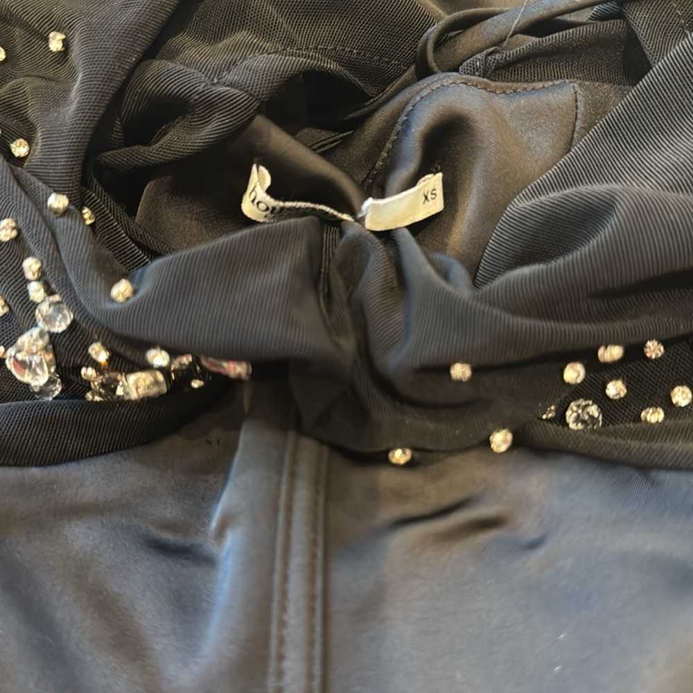NWOT HOUSE OF CB Anastasia Black Crystallised Corset mini Dress size XS - Picture 8 of 9